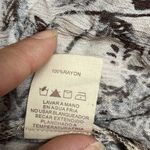 Mystree  Floral Print Button Down Short Sleeve Blouse 
Size Large Photo 14