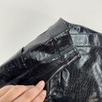 Torn By Ronny Kobo Skirt Womens X Small Black Donie Faux Leather Croc Moto Mini Photo 12