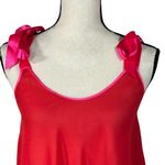 Victoria's Secret Victoria’s Secret Small Lingerie Nightie Top Sheer Tie Shoulder Straps Red Pink Photo 1
