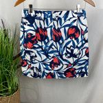 J.Crew White Blue & Red Floral Print Mini Skirt 0 Photo 2
