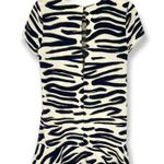 The Fifth Label  | Small | DESIGNER White with Blue Green Zebra Print Dress Photo 6