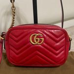Gucci Red GG Marmont Mini Crossbody Bag Photo 1