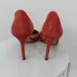 Essex Lane  Vera shoes 9.5 high heels pointed toe D'Orsay suede leather coral Photo 4