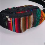 Colorful Striped Fanny Pack Aztec Rainbow Unisex Red Photo 1