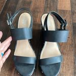 Bleecker and Bond  Sandra  Leather Wedge Black Studded Platform Sandals  Size 10 Photo 3