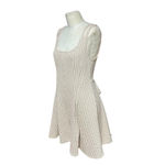 Anthropologie Maeve Jacquard Lace-Up Mini Dress Jumper Stripe Pink Size Small Photo 5