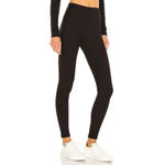 Plush Cotton Fleece Lined Leggings in Black Small Womens Joggers Photo 8