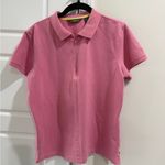 Eddie Bauer Pink Zip Polo Shirt Preppy Tennis Women's Large Photo 0