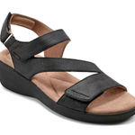 Easy Spirit  | Women's Black Fisher Wedge Sandals Photo 0