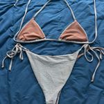 ELYSIANN Women's Shimmering Bikini Set Silver Size L Photo 1