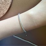 Elegant Silver Tennis Bracelet Photo 1