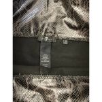7 For All Mankind NWT 7FAMK Black Grey Vegan Leather Snake Print Leggings Pants-Medium Photo 2