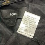 aeon Beautiful Black and Gold Metallic Blouse with Front Belt Photo 6