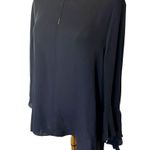 Brand New KOBI HALPRIN 100% Silk Blouse in Navy Blue Size Large Retail $298 NWT Photo 0