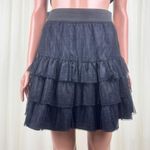 Cynthia Steffe Cynthia  Black Tiered Lace Polka Dot Skirt Size 6 Photo 1