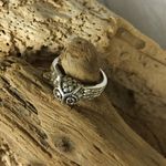 Sterling and CZ Owl Toe Ring Midi Ring Silver Photo 2