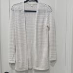 Charter Club  Open-Front white Knit crochet cardigan swim coverup Photo 1