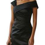 Mori Lee Womens Dress Size 8 Black One Shoulder Cocktail Party Wedding Guest Photo 0