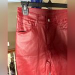 Maroon Faux Leather Pants Red Size M Photo 3