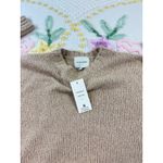 Pink Rose Tan Cozy Knit Sweater Long Sleeve Crew Neck Relaxed Fit Women's Small Photo 8