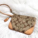 Coach 🔃 Signature Logo Tan Wristlet Photo 2