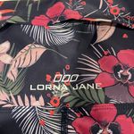Lorna Jane  navy floral‎ leggings with hidden pocket and pull string inside Photo 2