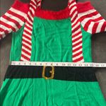 Women’s Spadehill Christmas Festive Elf Costume Sweater Dress Green Red Size S Photo 9