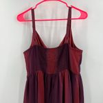 Torrid  Dress Size 12/Large/0 NWT Maxi Chiffon Pleated Burgundy Ombre Curvy Photo 8