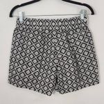 Black and White Diamond Print Shorts Size 2 j crew Linen Shorts Photo 3