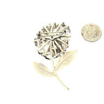 Women's Unbranded Metal Flower Brooch One Size White Green Photo 2