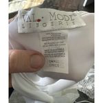 Val Mode Lingerie White Beaded Slip Dress Size Small Vintage 90’s Gown Dainty​​​ Photo 8