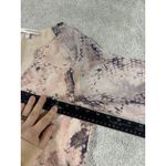 Lavender Brown 100% Silk Purple Snakeskin Print Bell Sleeve Size XS USA Top Photo 5