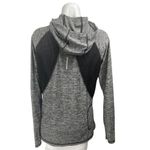 Reebok Gray Mesh Long Sleeve Activewear Sports Hooded Hoodie Sweatshirt Top Sz L Photo 1