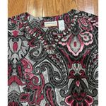 Alfred Dunner Women's Pink Paisley Embellished Top Sz 2X Artsy Glam Smart Casual Photo 1