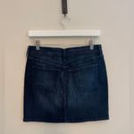 Old Navy Dark Denim Mini Skirt Zippers Size 2  Stretch Fit Low Rise Cowgirl Punk Photo 5