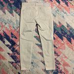 ZARA Basic Z1975 Denim Beige Ripped Skinny Jeans with Frayed Hem Photo 1