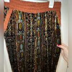 Anthropologie ❤️‍🔥Women’s  Elevenses Velvet Boho Tribal Print Pants Size 6 Photo 1