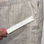 Caslon Linen Blend Elastic Waist Pull On Shorts Tan Striped NWT Size XS Photo 3