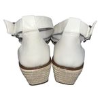 Vince Camuto NEW White Leather Bretandi Basket Weave Espadrille Wedge Sandals 9 Photo 5
