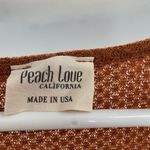 Peach Love California  high low bell sleeve waffle knit ruffle flare rust S flowy Photo 4