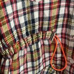 Veronica Beard Corrine Dress Plaid Shirt Dress Red Multi Photo 8
