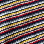Roolee  striped short sleeve mock neck shirt small Photo 2