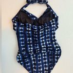 Athleta  Women's swim dress Halter One Piece - Blue Tie-Dye Size 36B/C Photo 5