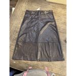 NYDJ Women's Aline Skirt Vegan Leather Size 2 Lift Tuck Technology Cordovan Photo 2