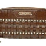 Baby Phat  Vintage Y2K Brown Studded Full Zip Multi Card Wallet Photo 0