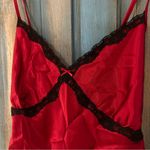 Red Lace Trim Slip Dress Size L Photo 7