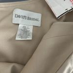 David's Bridal NWT  Champagne One Shoulder Party Dress Sz 4 Photo 5