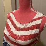 Rue 21 USA American Flag Sleveless Crop tee size M Photo 2