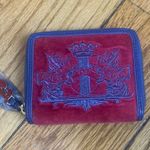 Juicy Couture Pam Gela Scottie Dog Zip Around Velour Wallet Maroon New With Tags Photo 0