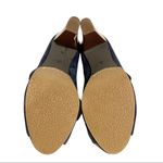 Loft Size 9 Salma Blue Leather Suede Open Ankle Block Heel Ankle Booties Photo 9